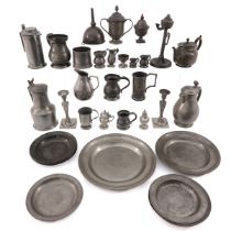 A Collection of Pewter Objects