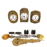 A Lot of 3 19th Century Comtoise Clocks