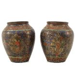 A Pair of Cloisonne Vases