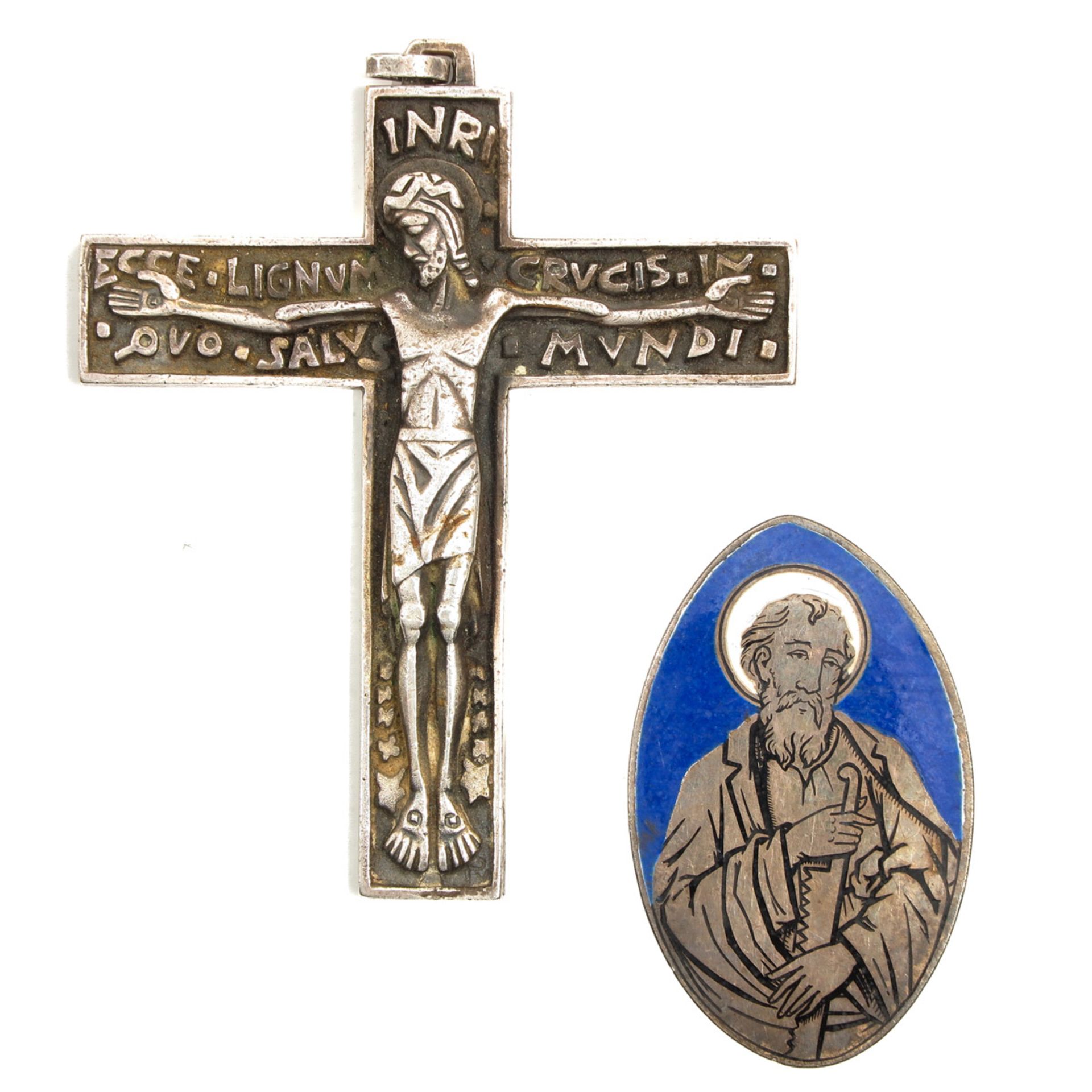 A Cross Pendant, Plaque and 3 Thecas - Image 4 of 5