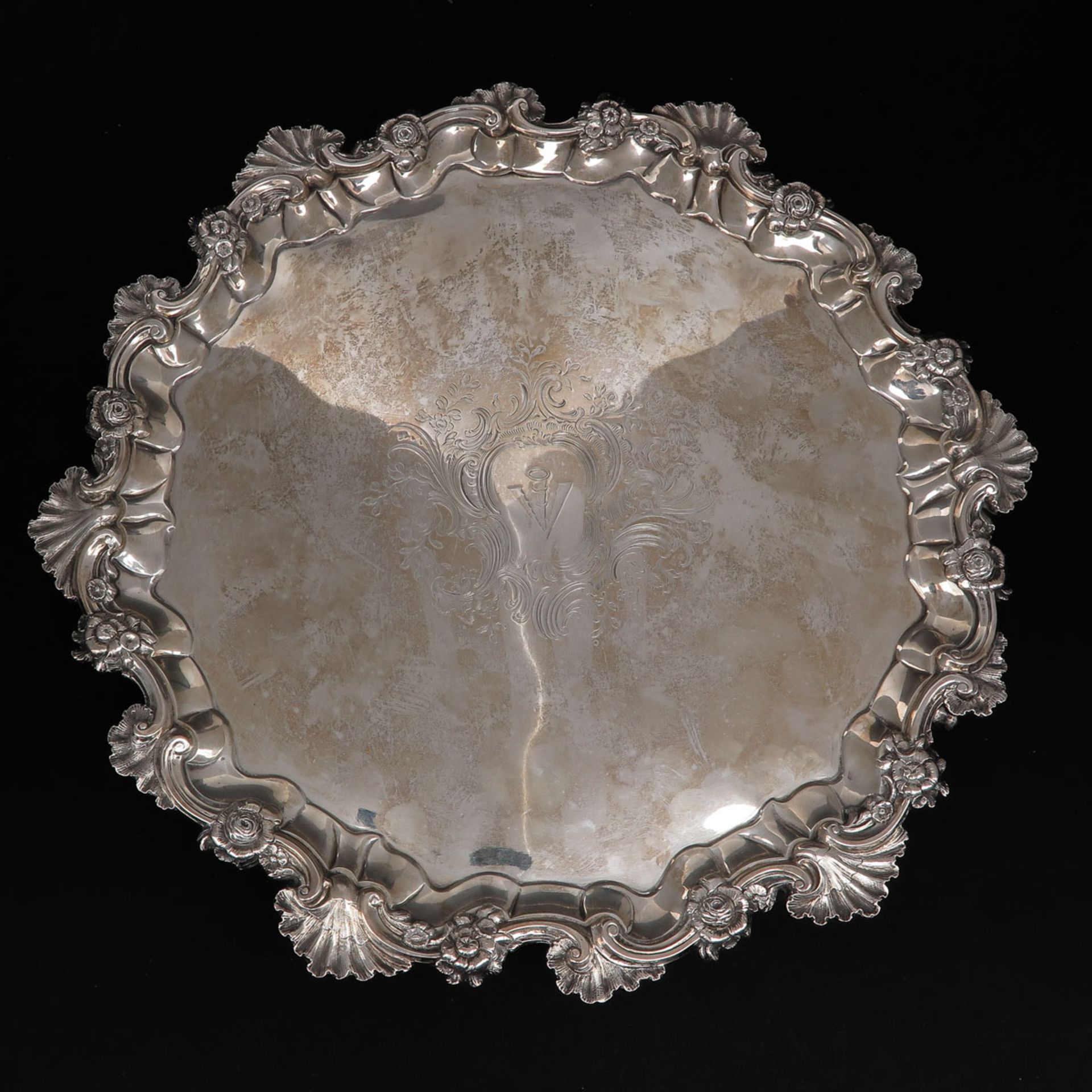 An English Silver Serving Tray