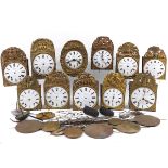 A Lot of 11 French Comtoise Clocks