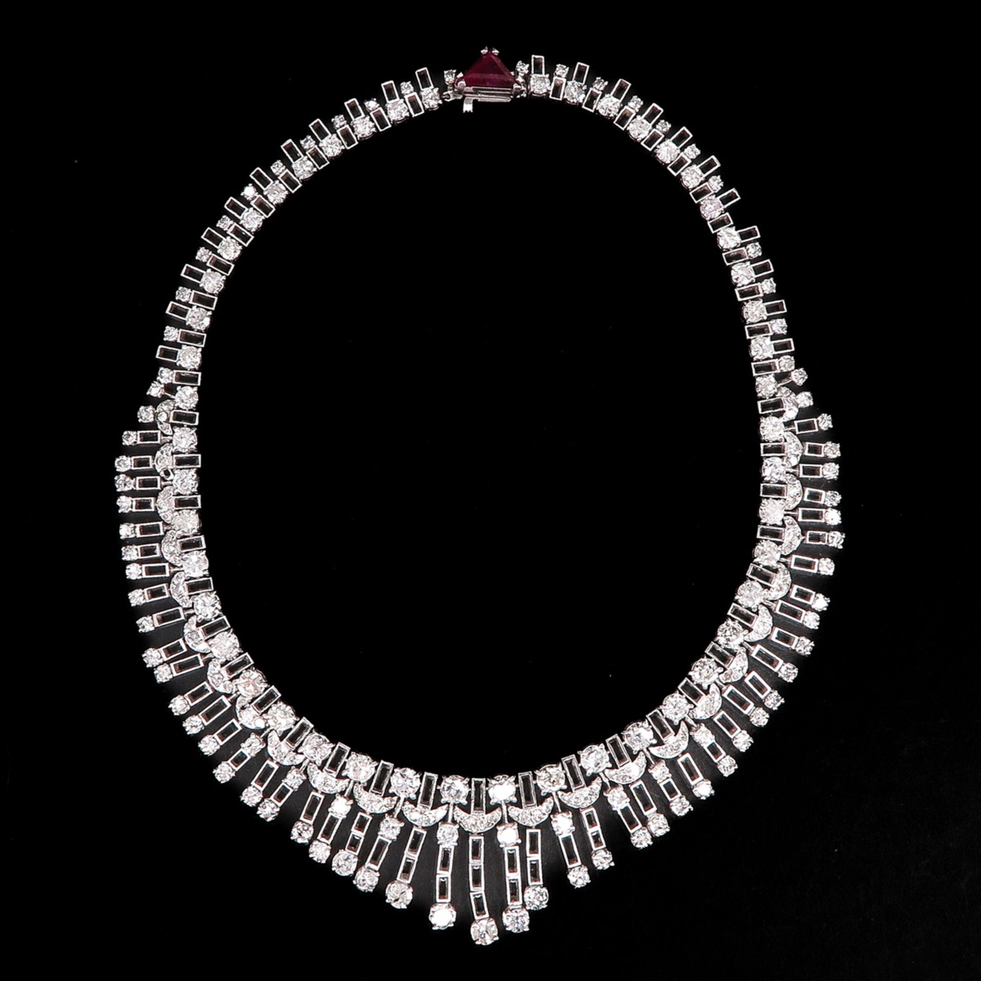 A Platinum and Diamond Necklace