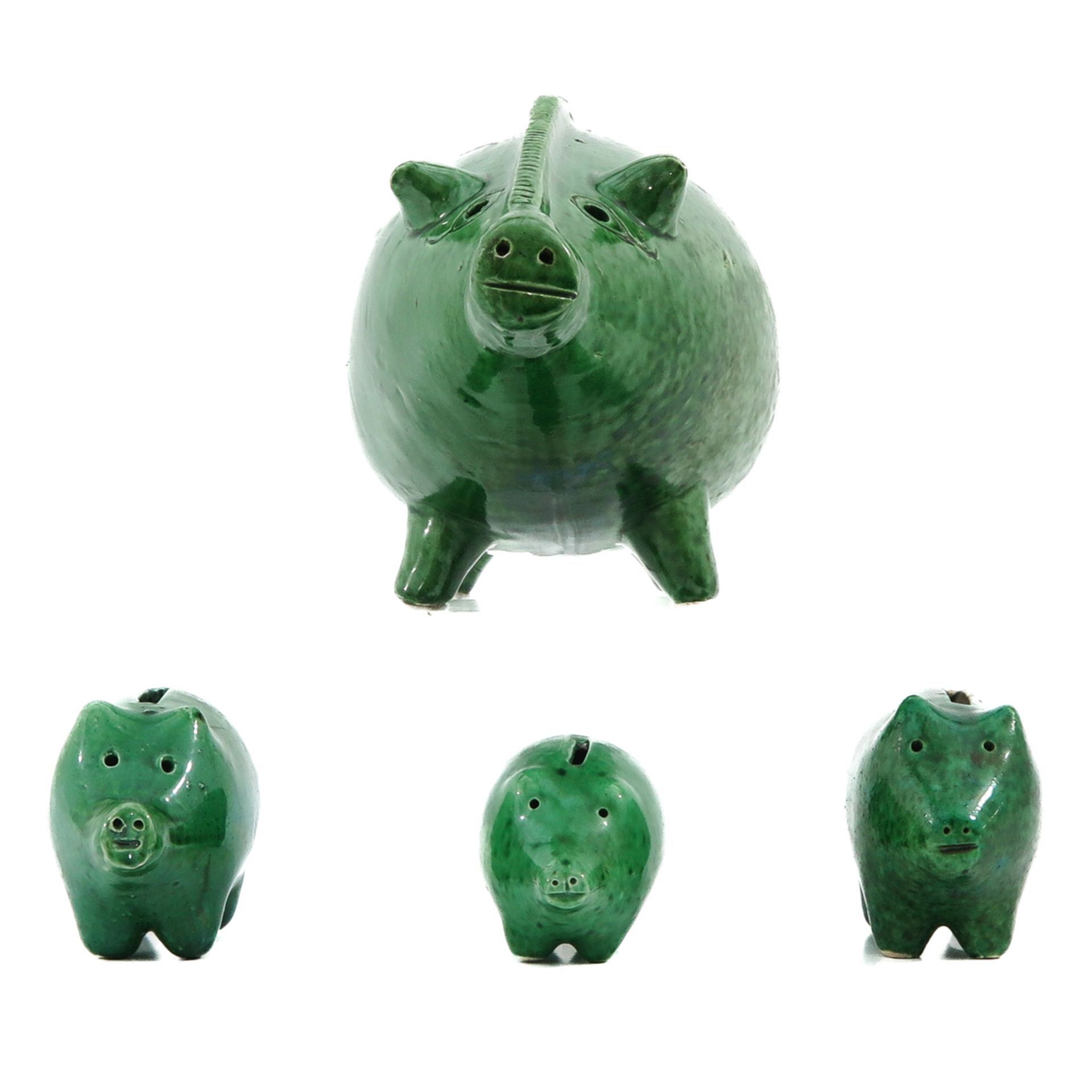 A Collection of 4 19th Century Piggy Banks - Bild 4 aus 10