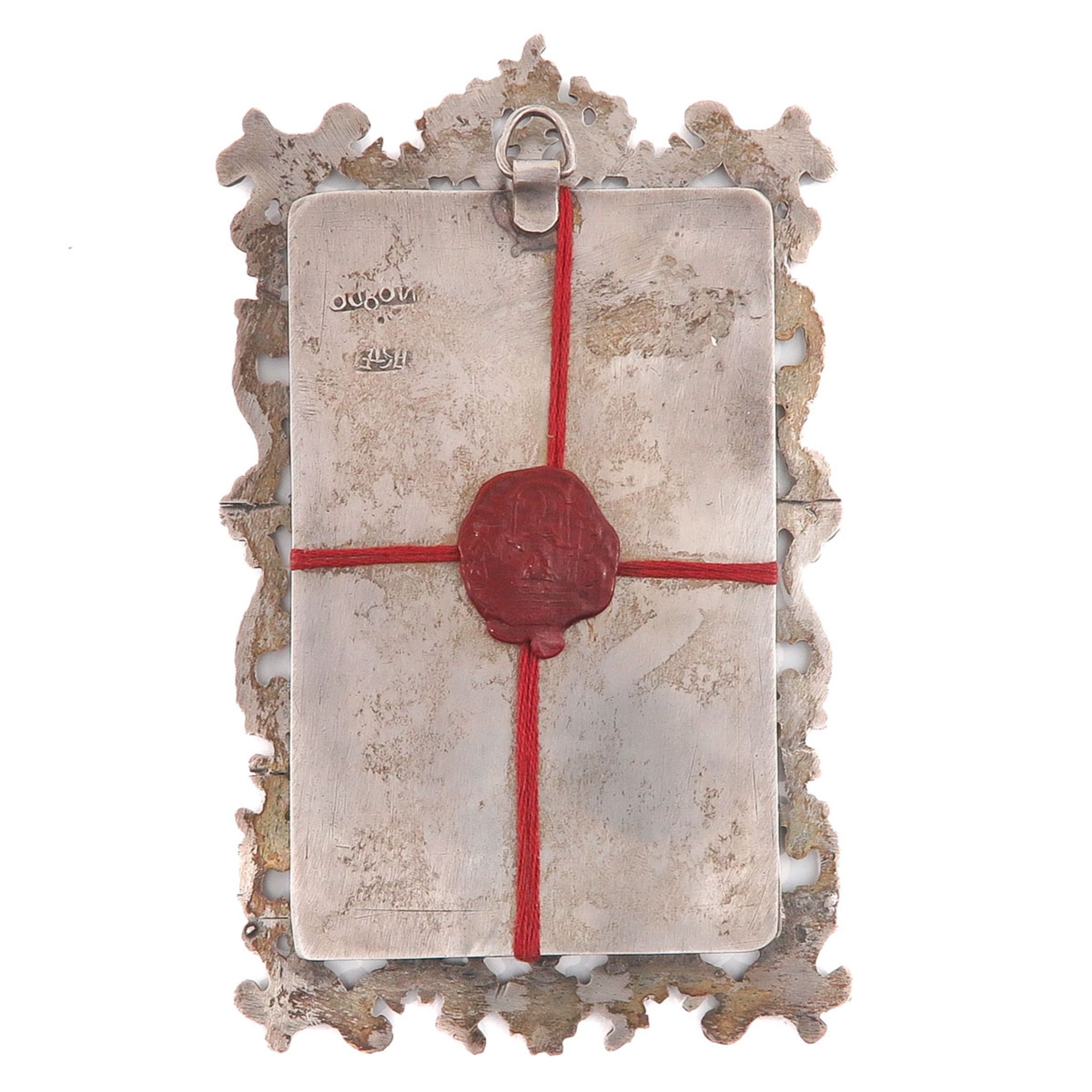 A Silver Relic Holder Containing the Relic of The Holy Cross - Bild 2 aus 5