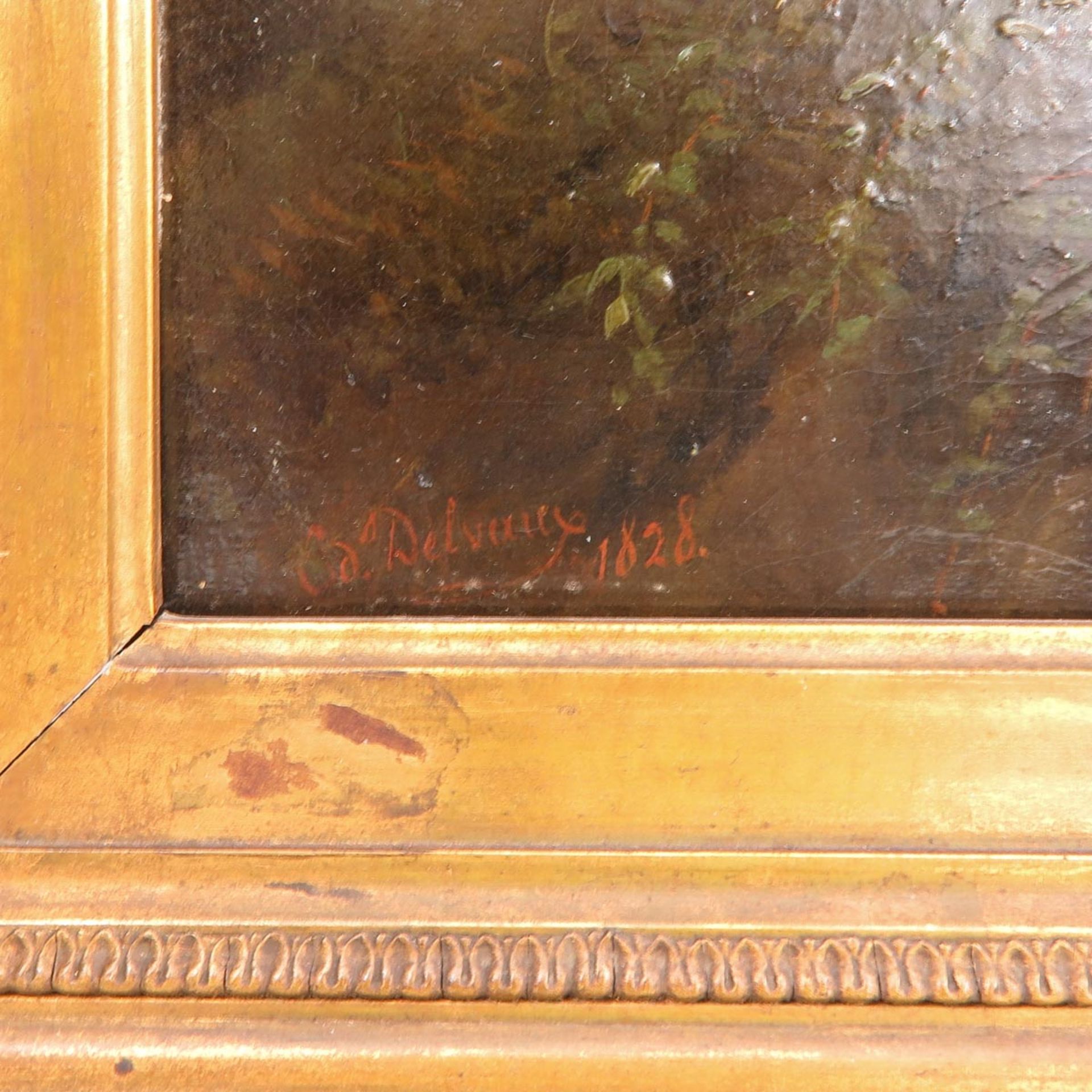 An Oil on Canvas Signed Edouard Delvaux - Bild 3 aus 8