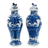 A Pair of Garniture Vases