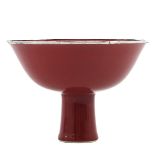 A Sang de Boeuf Decor Stem Cup