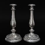 A Pair of 19th Century Silver Candlesticks