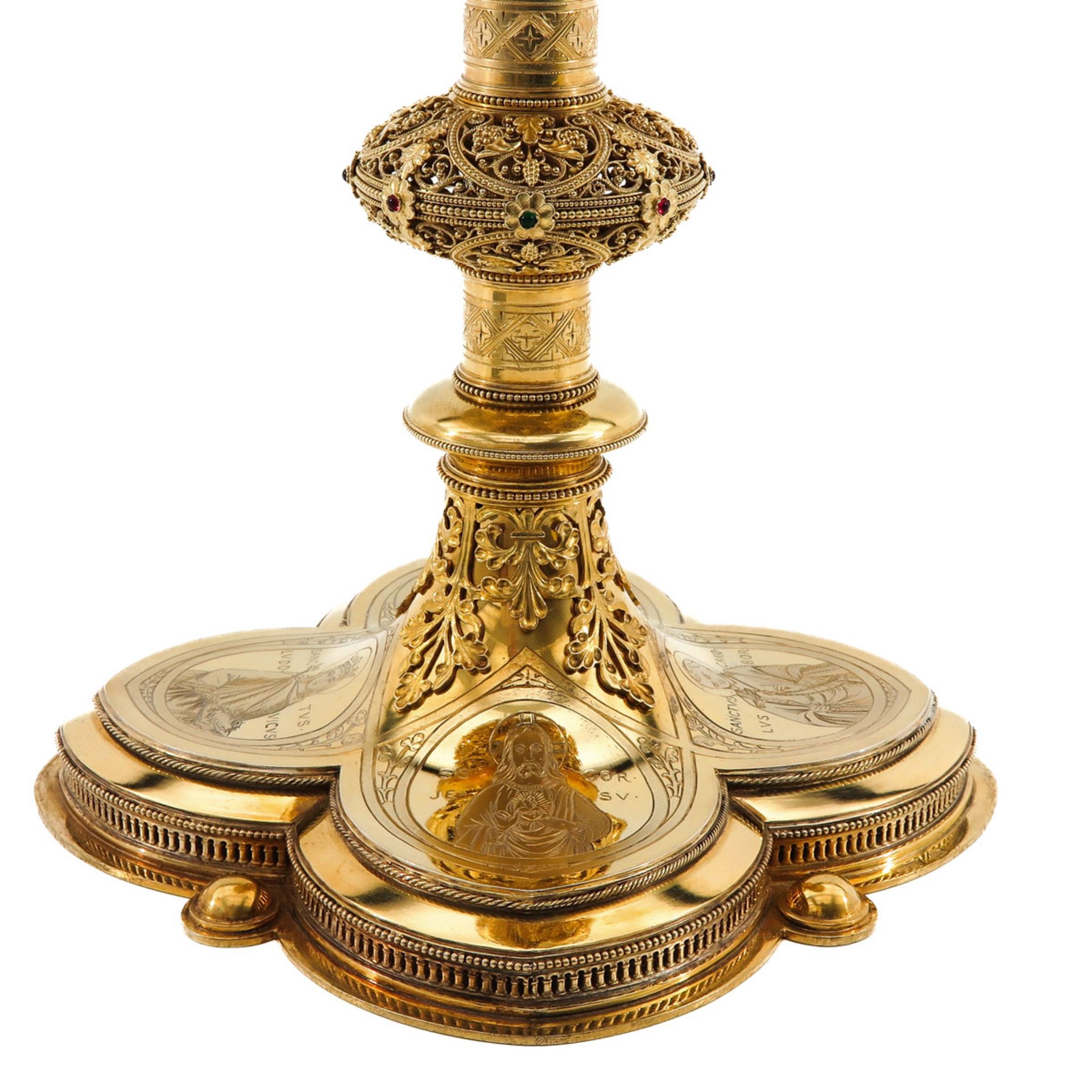 A Fine Gold Plated Silver Ciborium - Bild 10 aus 10