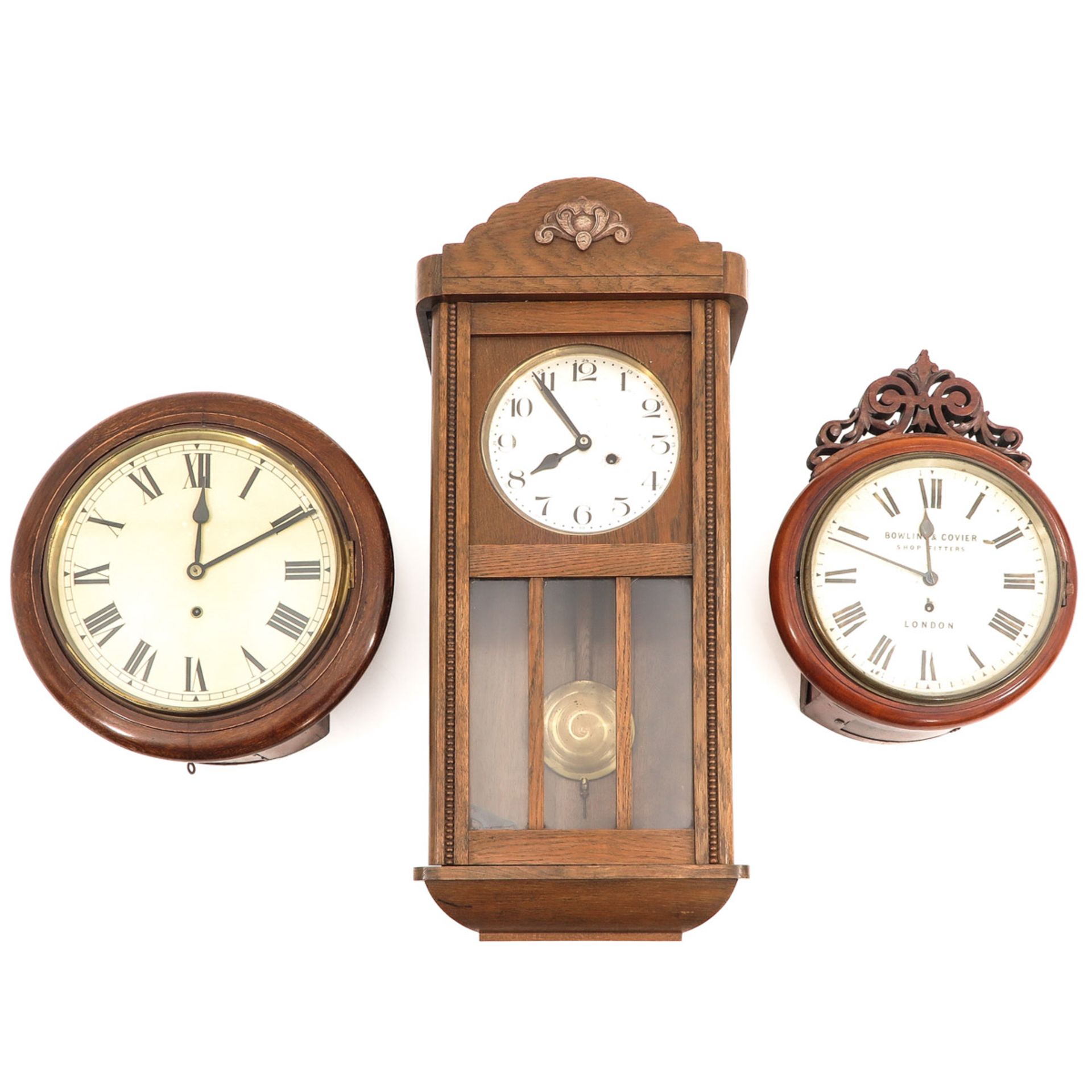 A Collection of 3 Wall Clocks