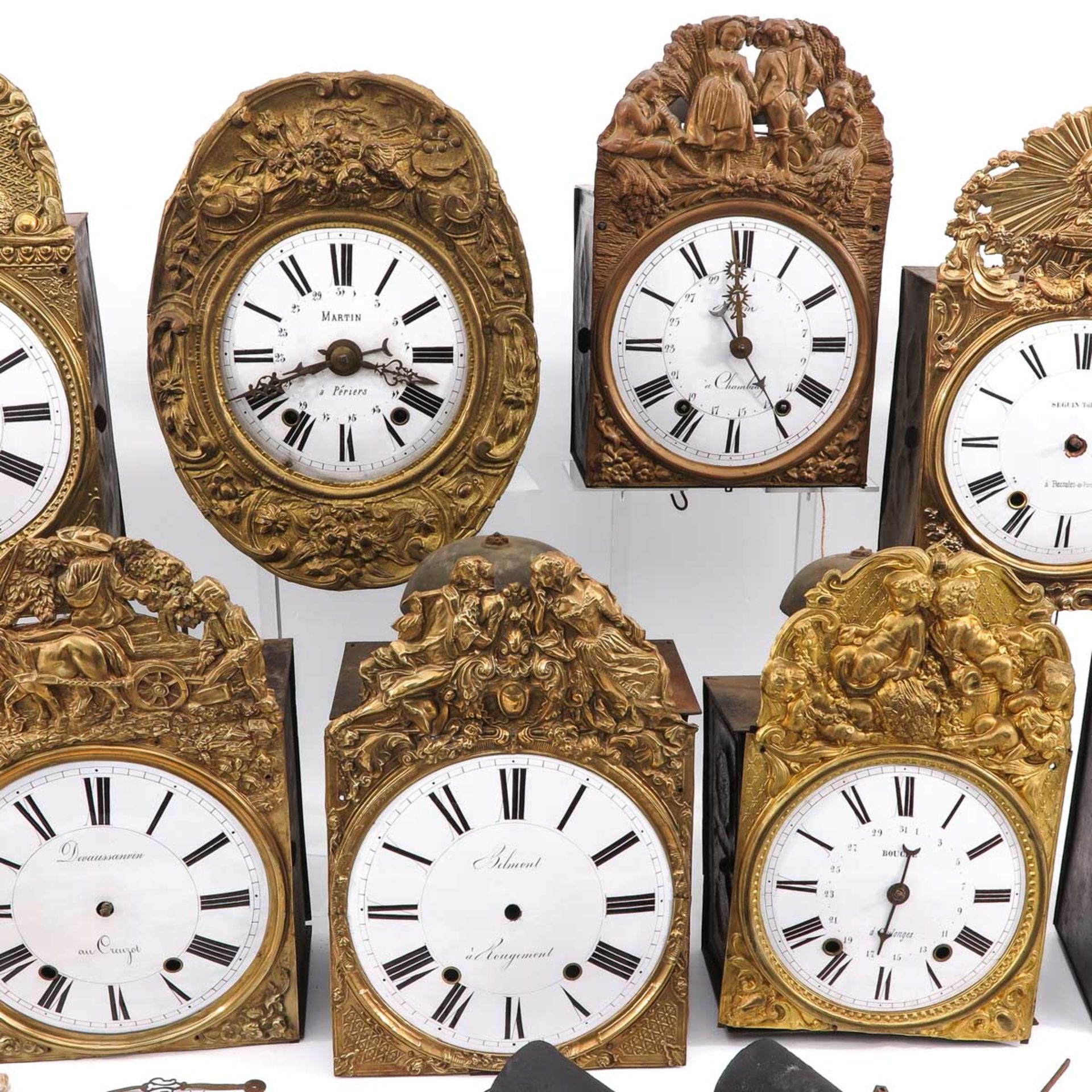 A Lot of 11 French Comtoise Clocks - Bild 3 aus 7