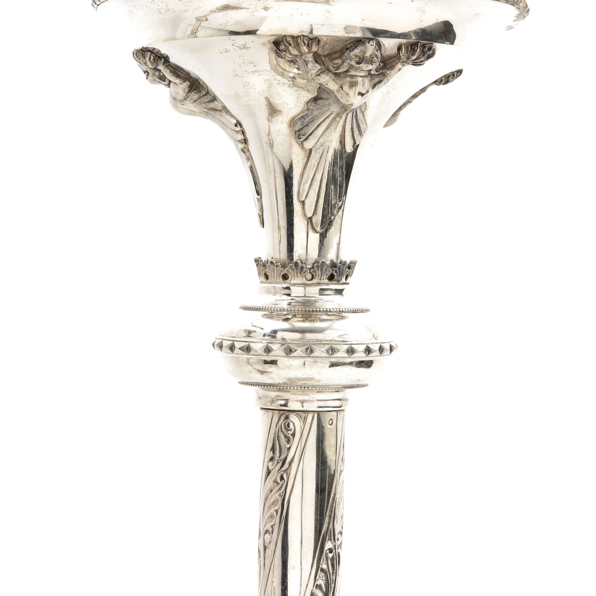 A Very Large Pair of Silver Candlesticks - Image 6 of 10