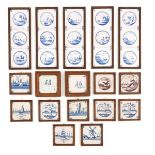 A Collection of 27 Antique Tiles