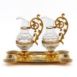 A Gold Gilt Water and Wine Set