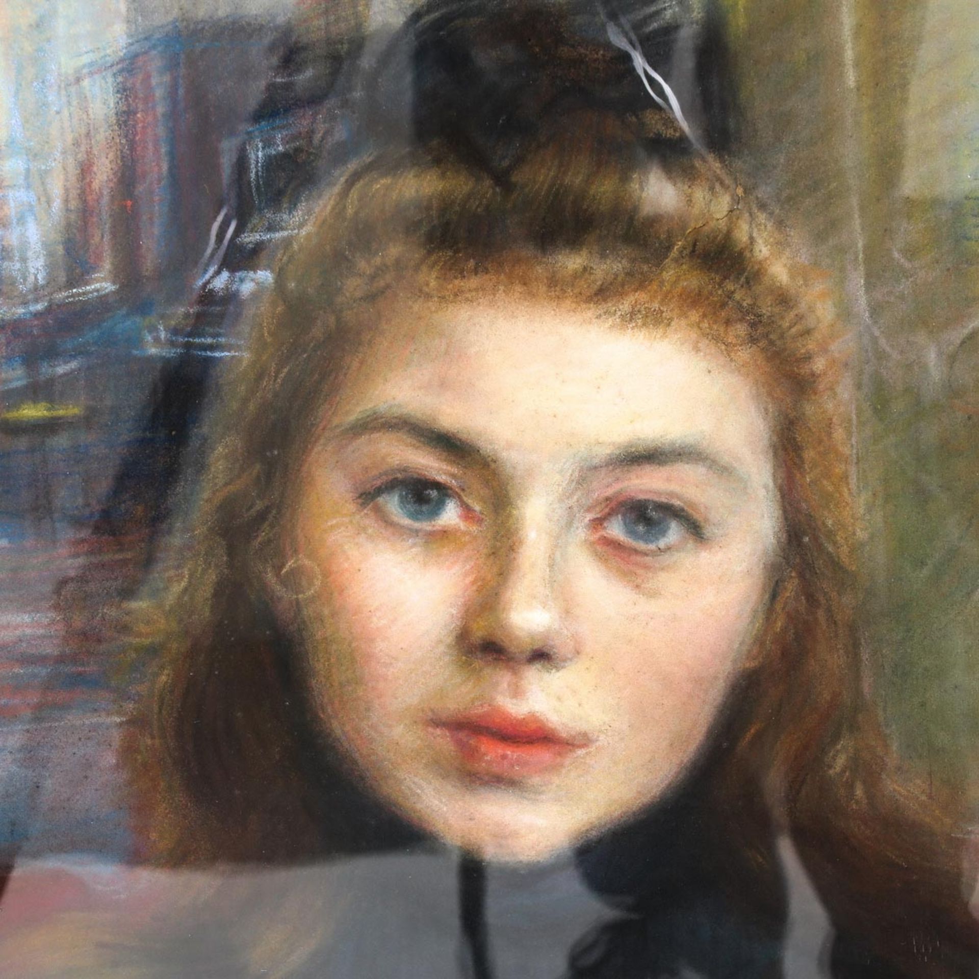 A Pastel Depicting Young Lady - Bild 4 aus 5