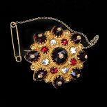 A 14KG Brooch Set with Garnet