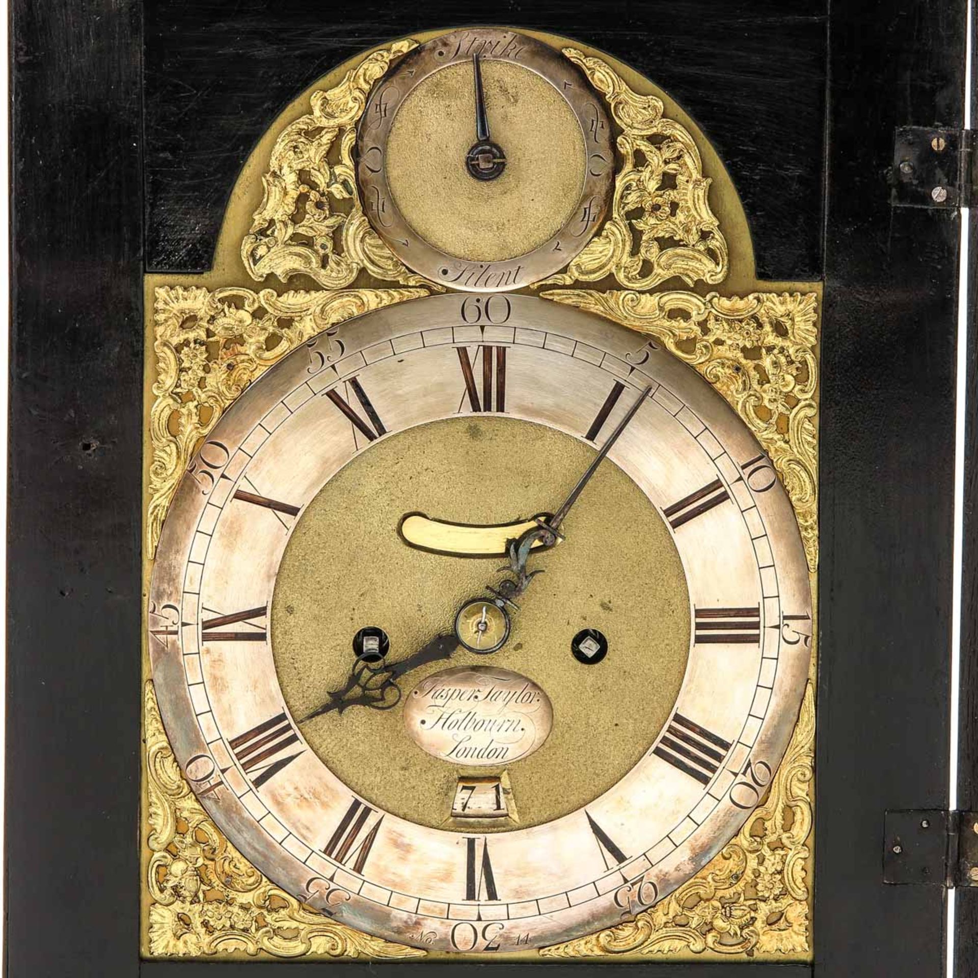 An English Table Clock Circa 1760 Signed Jasper Taylor - Bild 6 aus 7