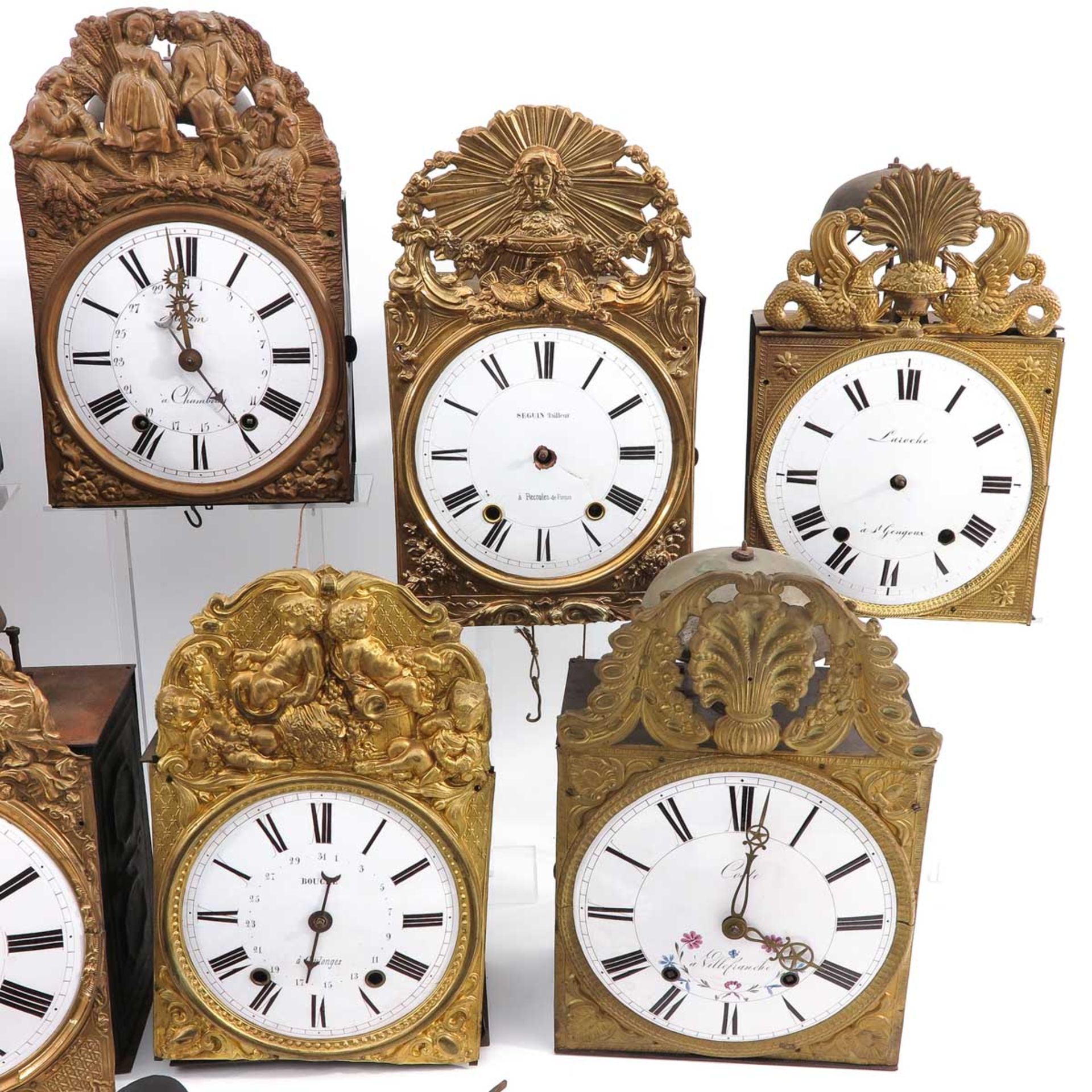 A Lot of 11 French Comtoise Clocks - Bild 4 aus 7