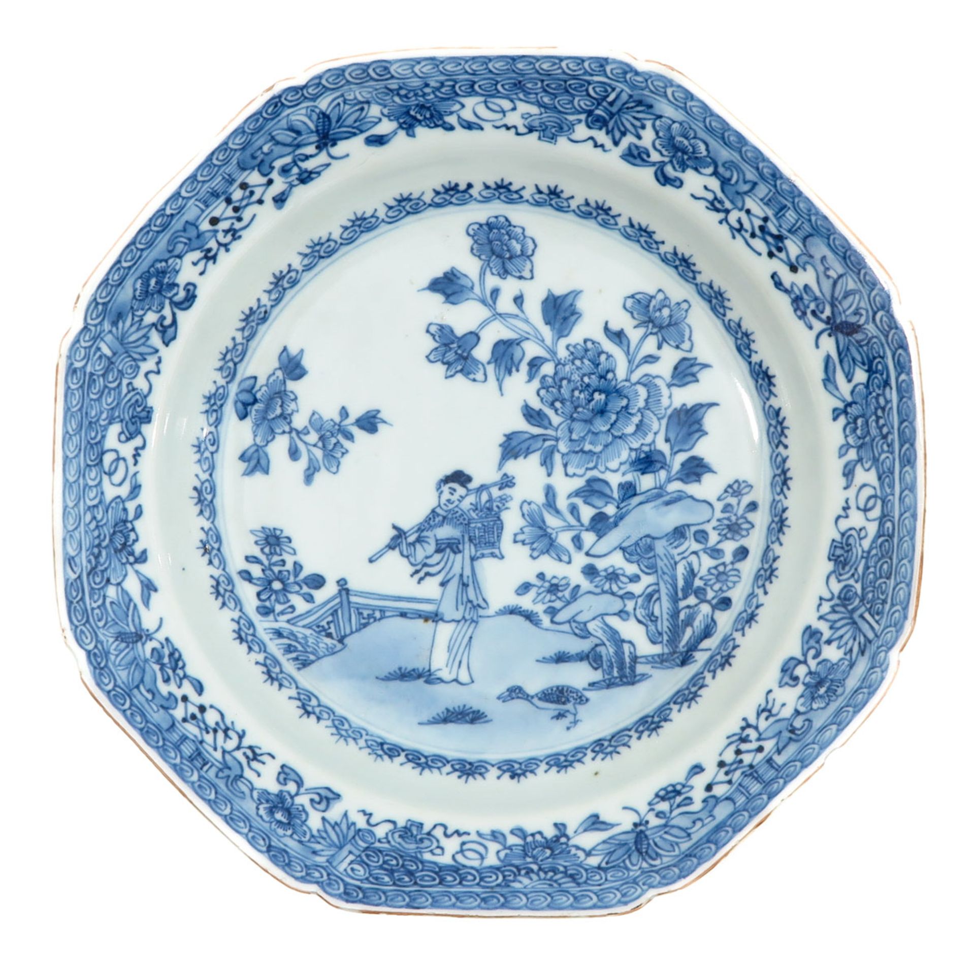 A Lot of 2 Blue and White Plates - Bild 5 aus 10