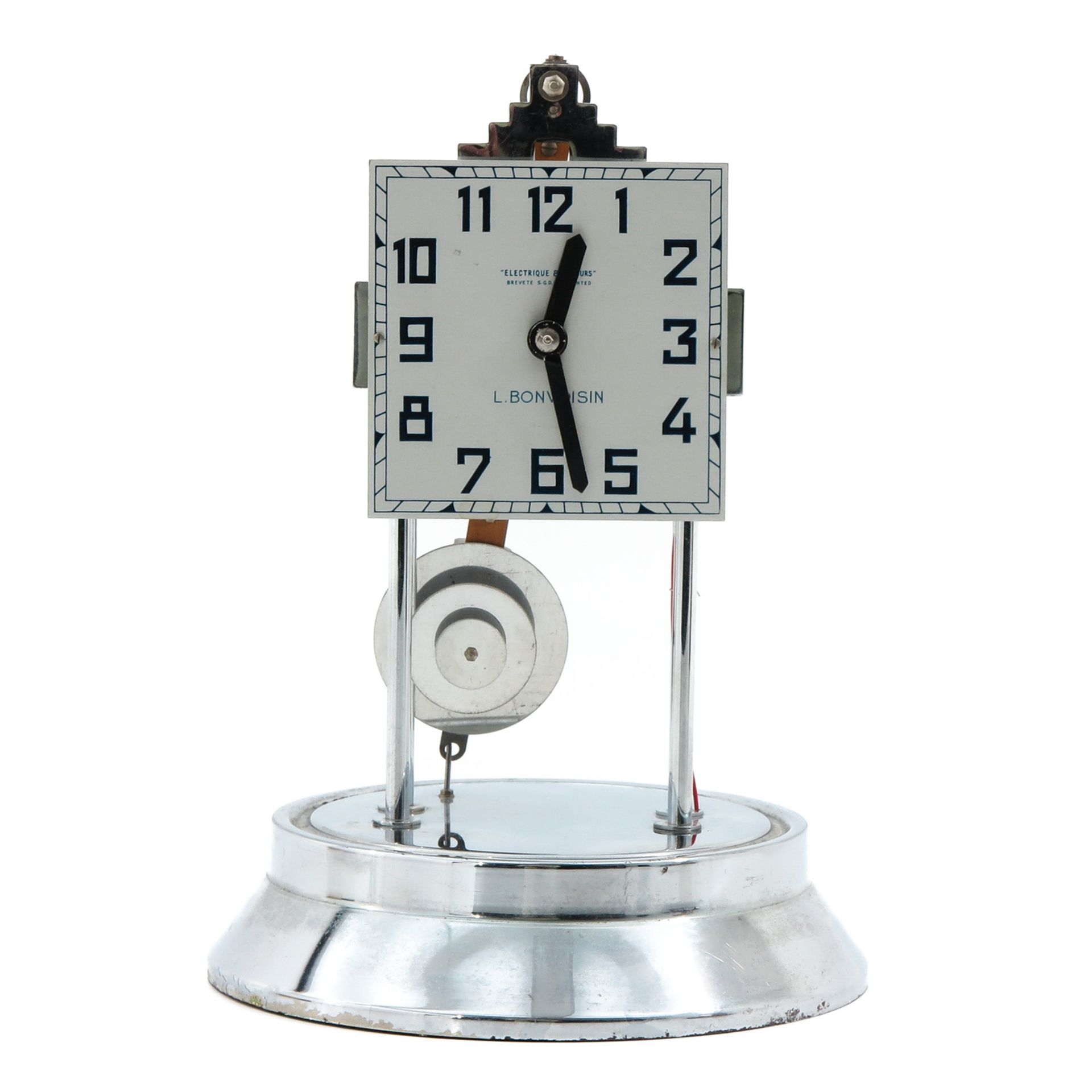 A Collection of 3 Electric Clocks Under Glass Domes - Bild 7 aus 8