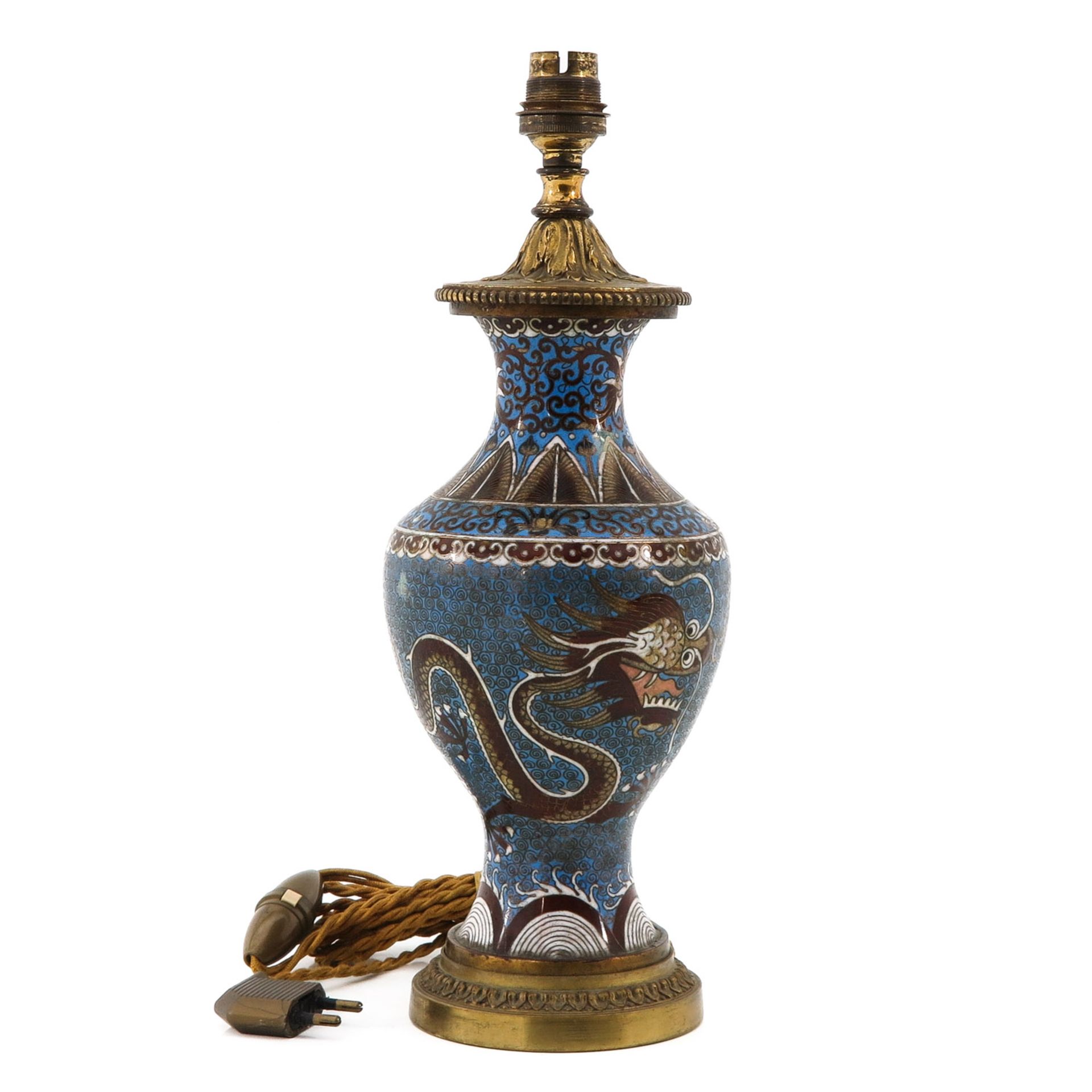 A Cloisonne Lamp - Image 4 of 9