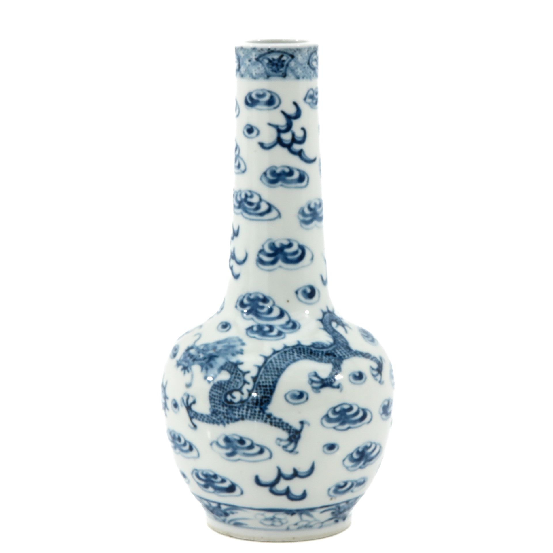 A BLue and White Bottle Vase