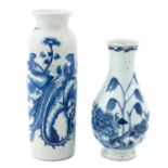 A Lot of 2 Blue and White Vases