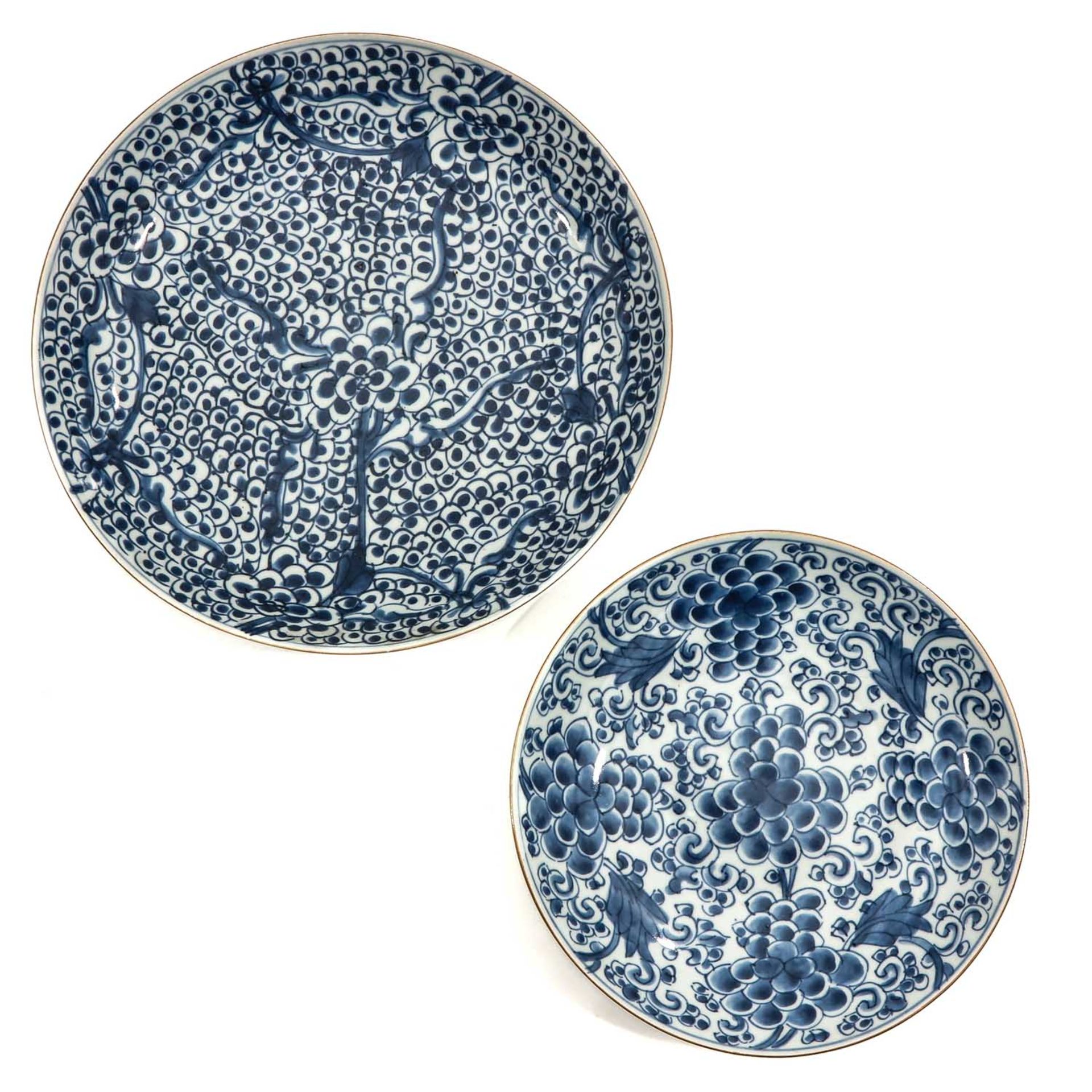 A Lot of 2 Blue and White Plates