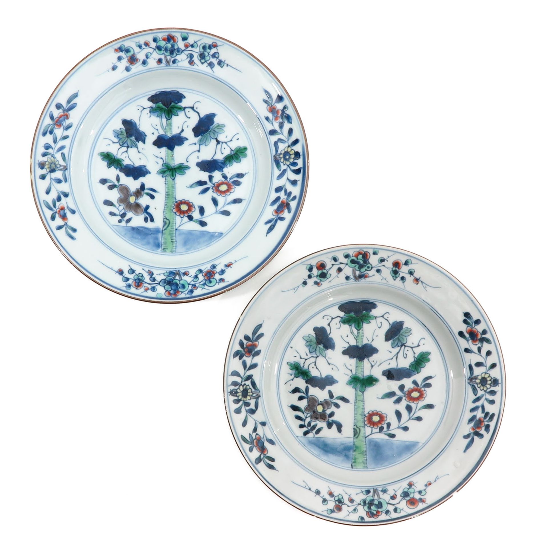 A Pair of Doucai Decor Plates