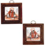 A Pair of Framed Chinese Tiles