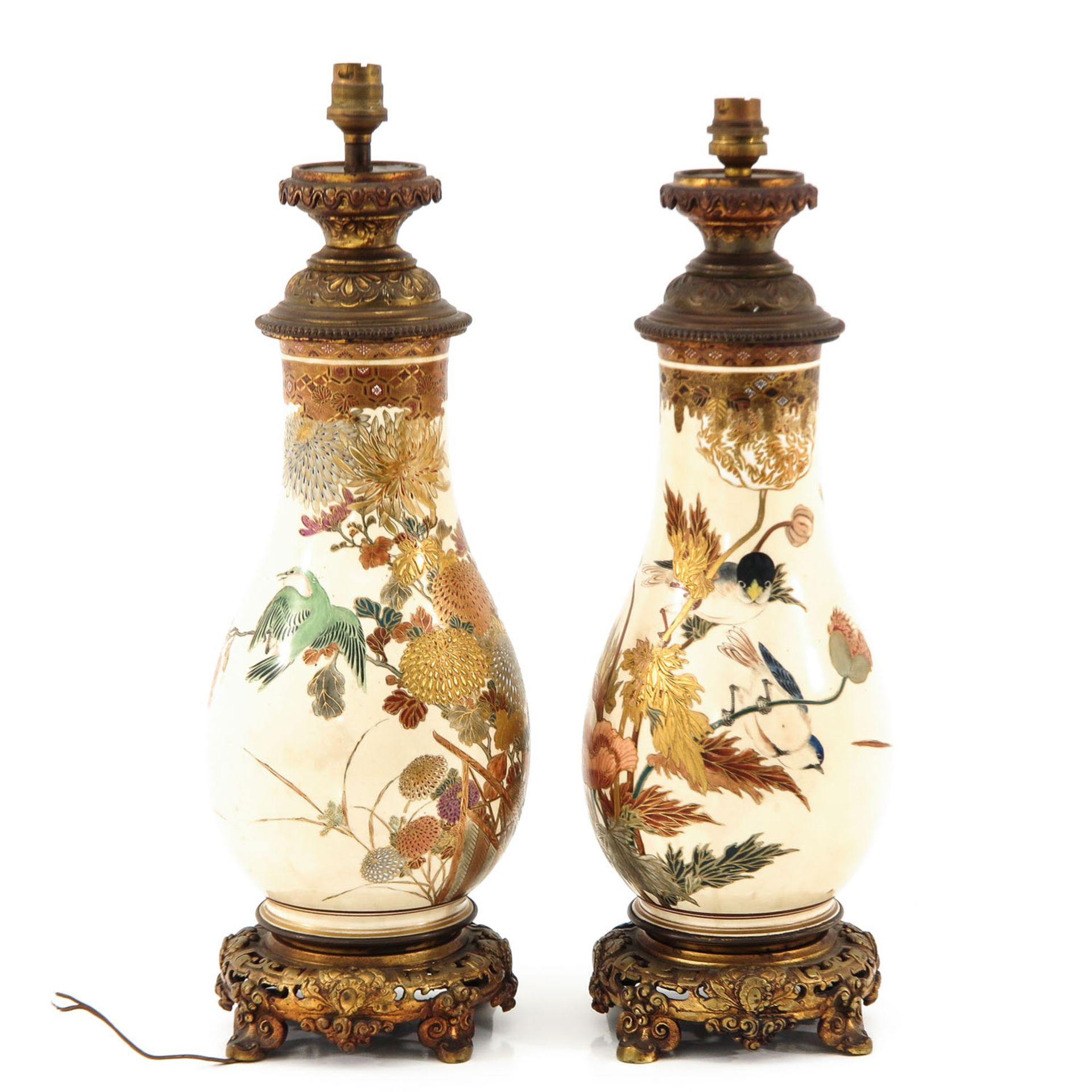 A Pair of Satsuma Lamps