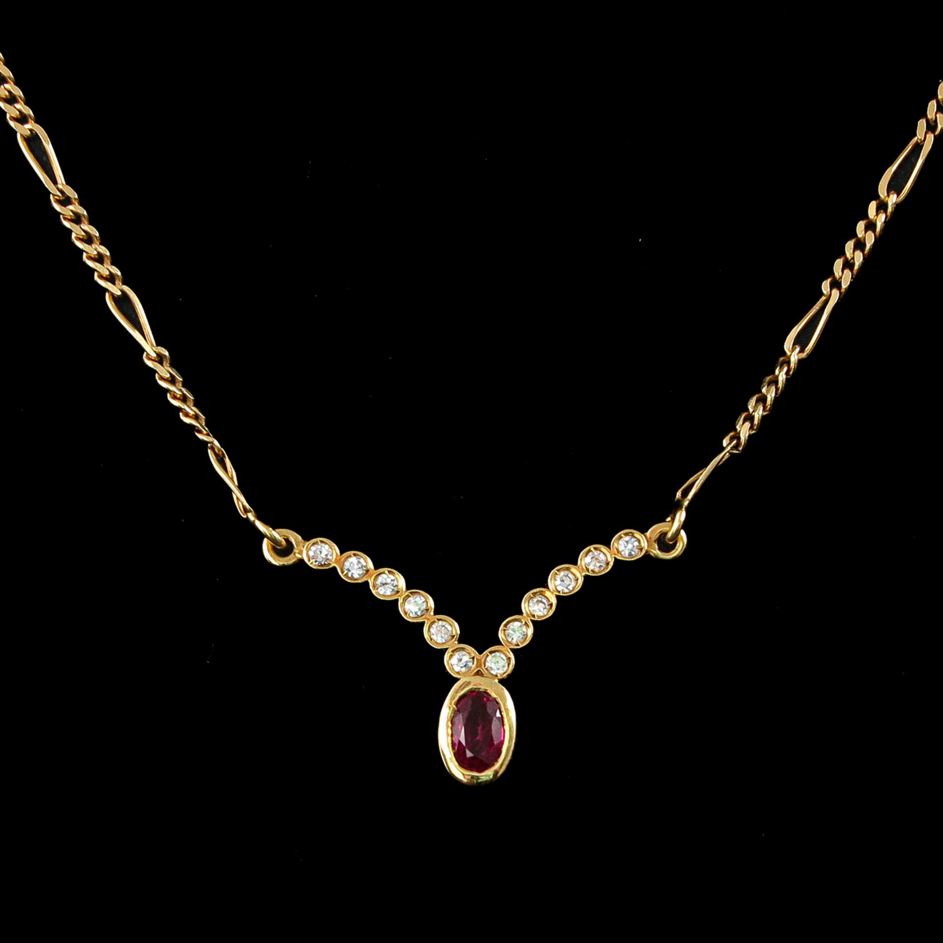 An 18KG Pendant and Necklace - Image 3 of 4