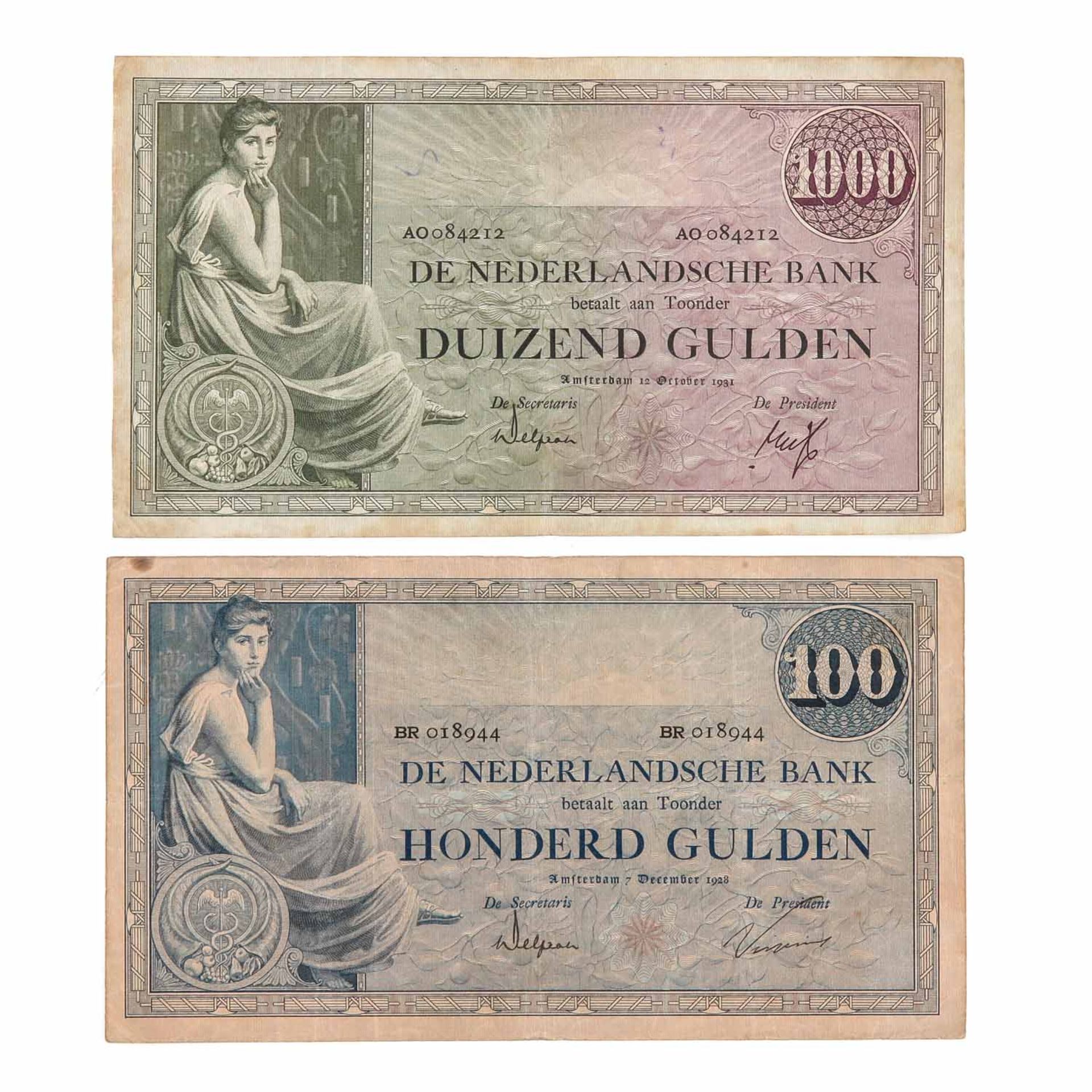 A Collection of Dutch Bank Notes - Bild 3 aus 8