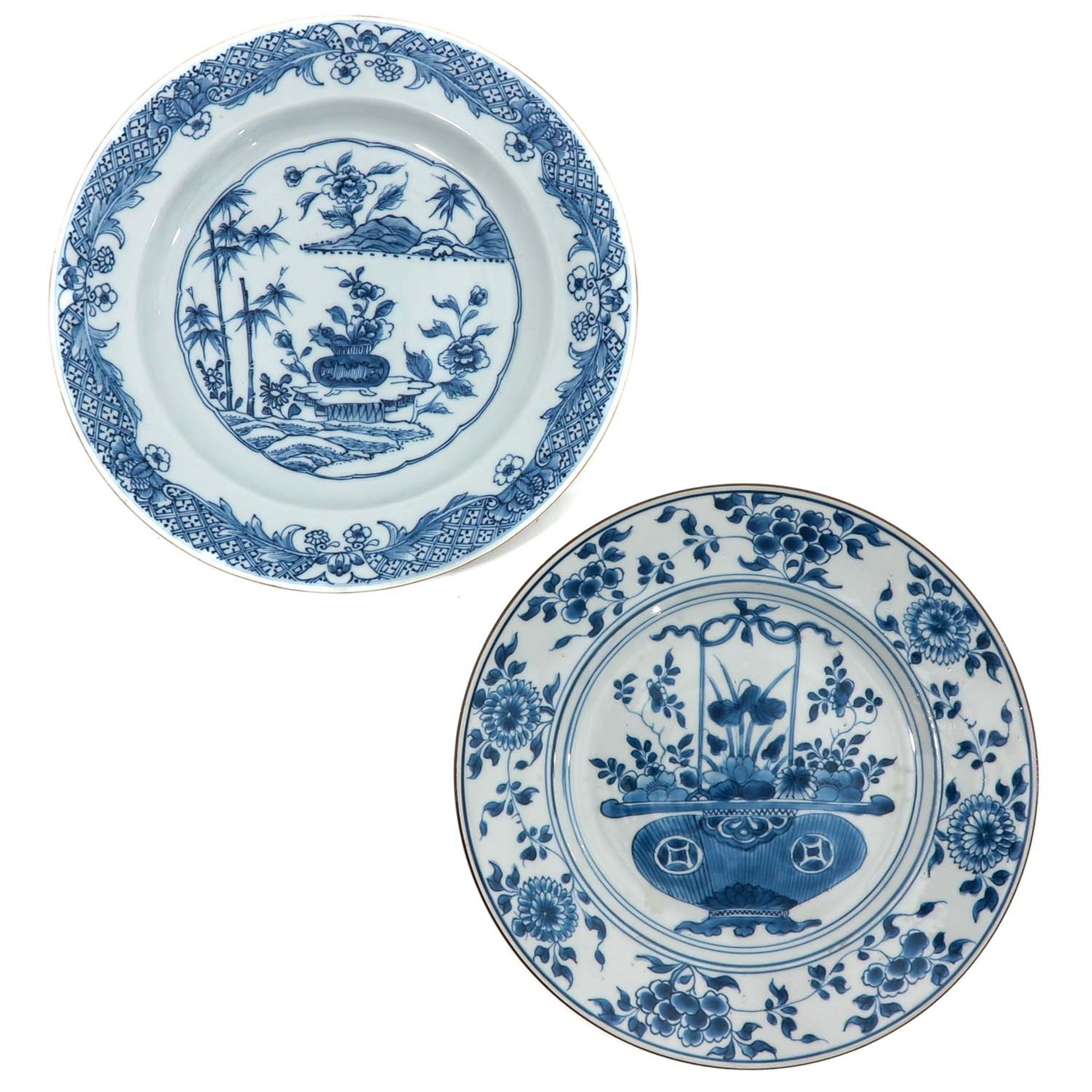 A Lot of 2 Blue and White Plates