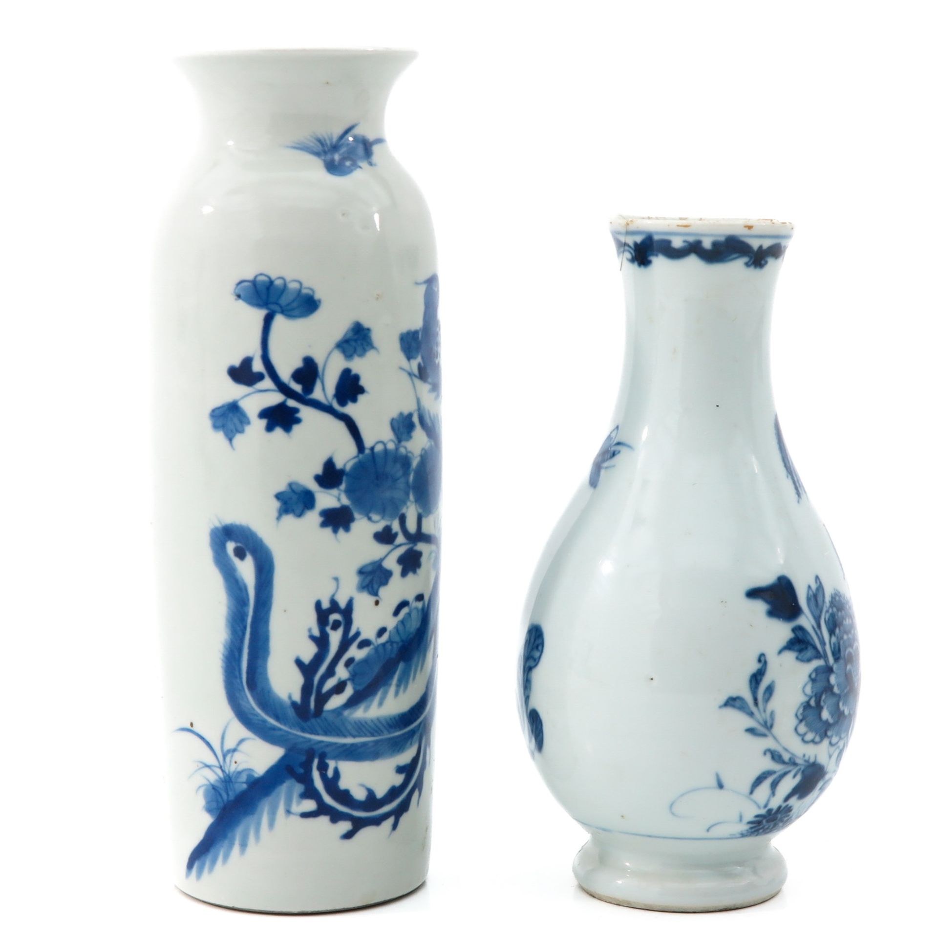 A Lot of 2 Blue and White Vases - Image 4 of 10