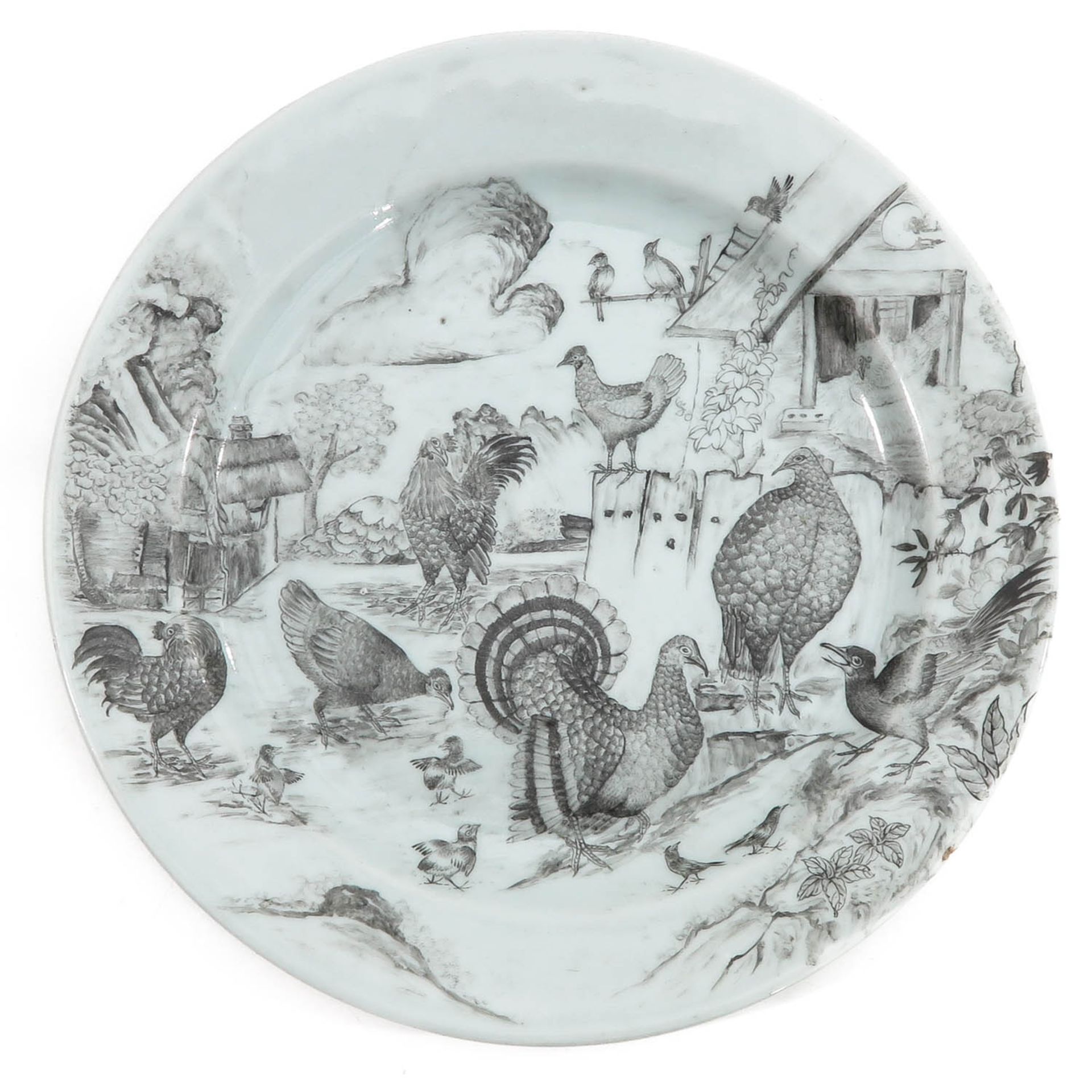 A Rare Grisaille Plate