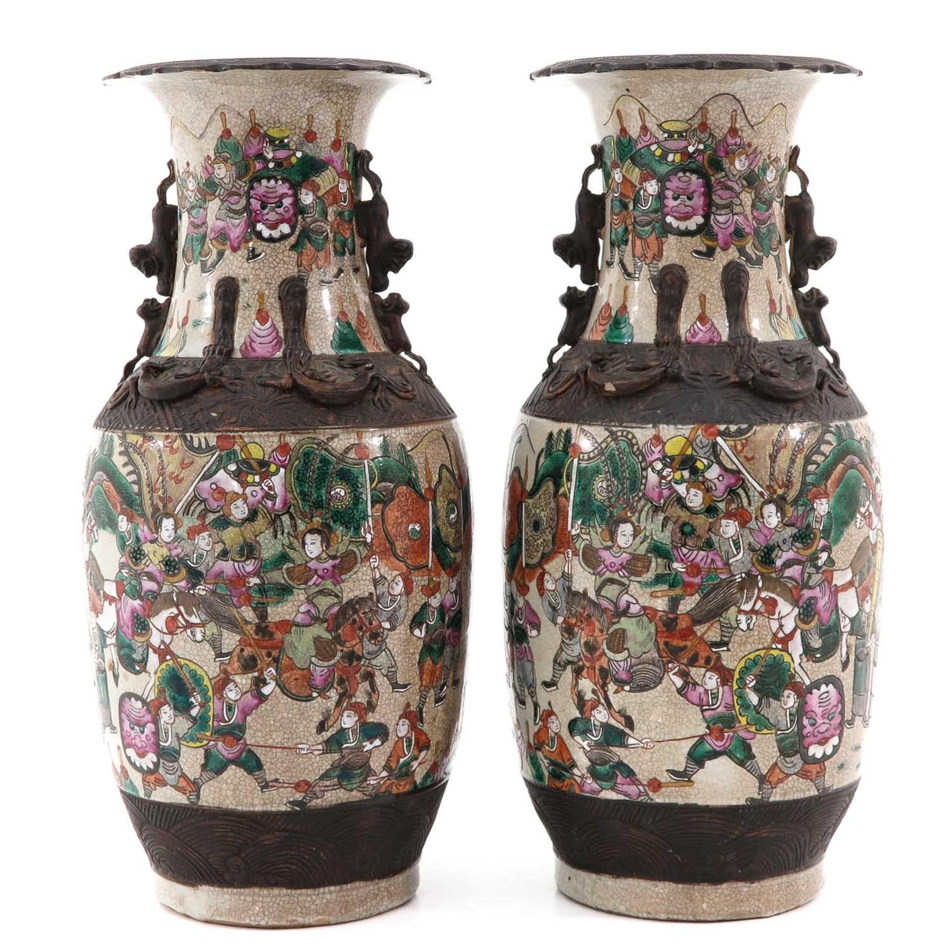 A Pair of Nanking Vases - Image 3 of 10