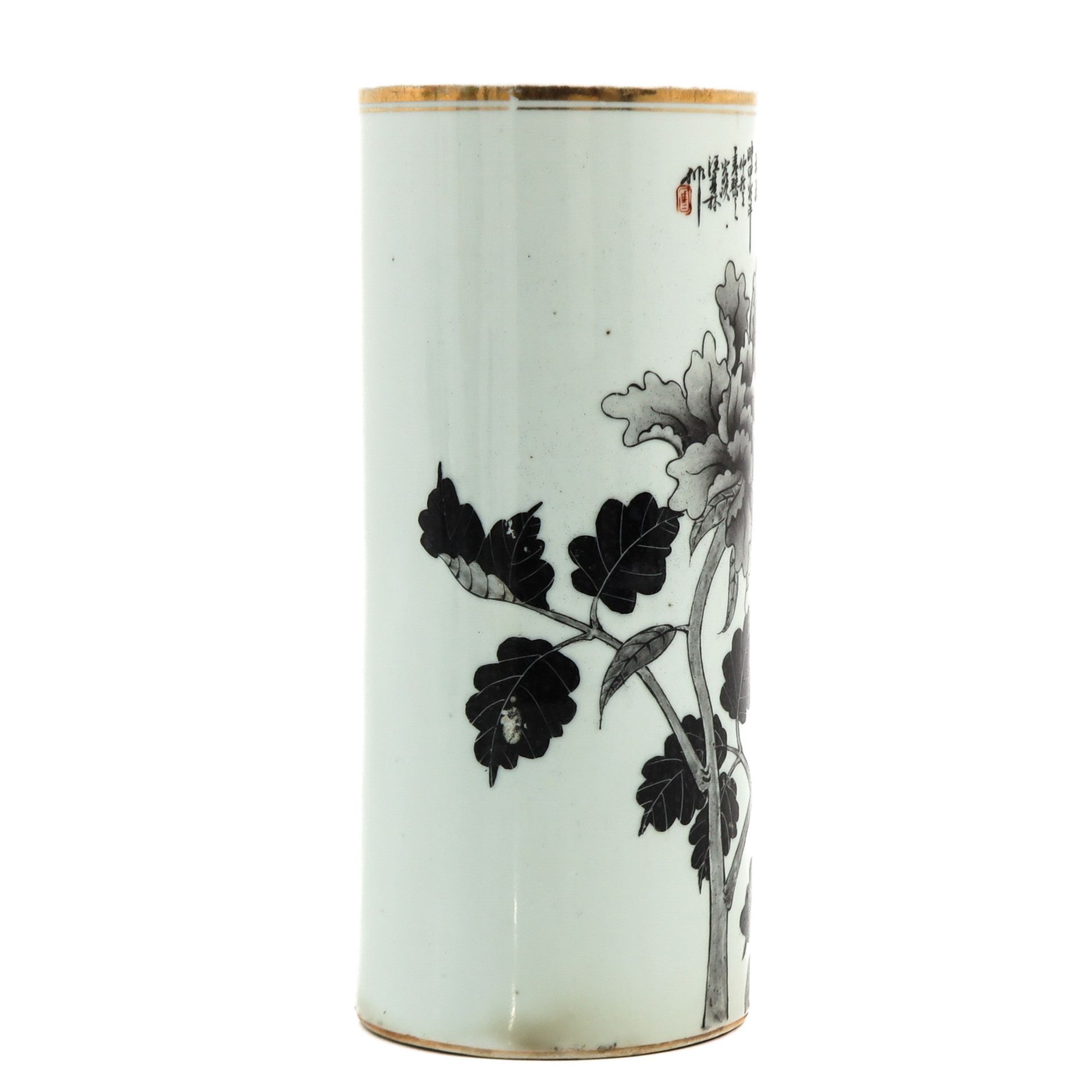 A Chinese Cylinder Vase - Image 4 of 10