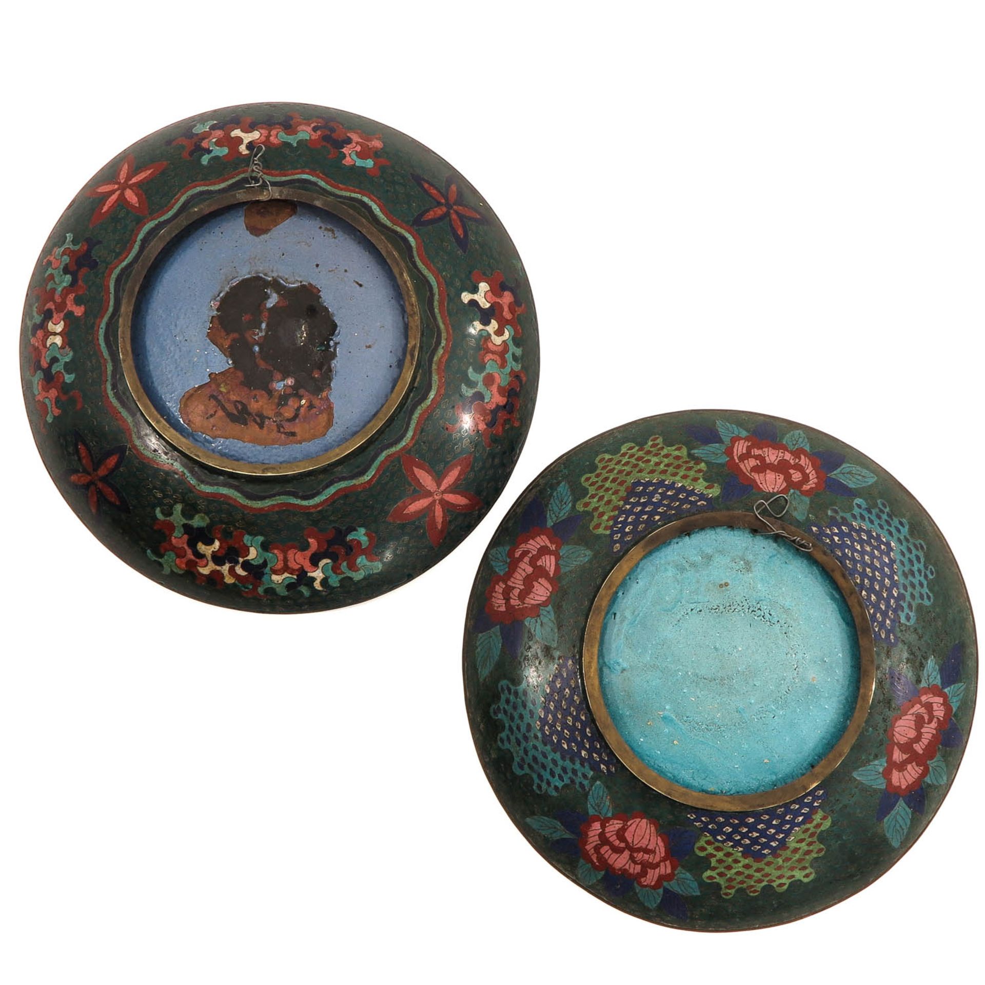 A Pair of Cloisonne Chargers - Image 2 of 10