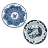 A Lot of 2 Blue and White Plates