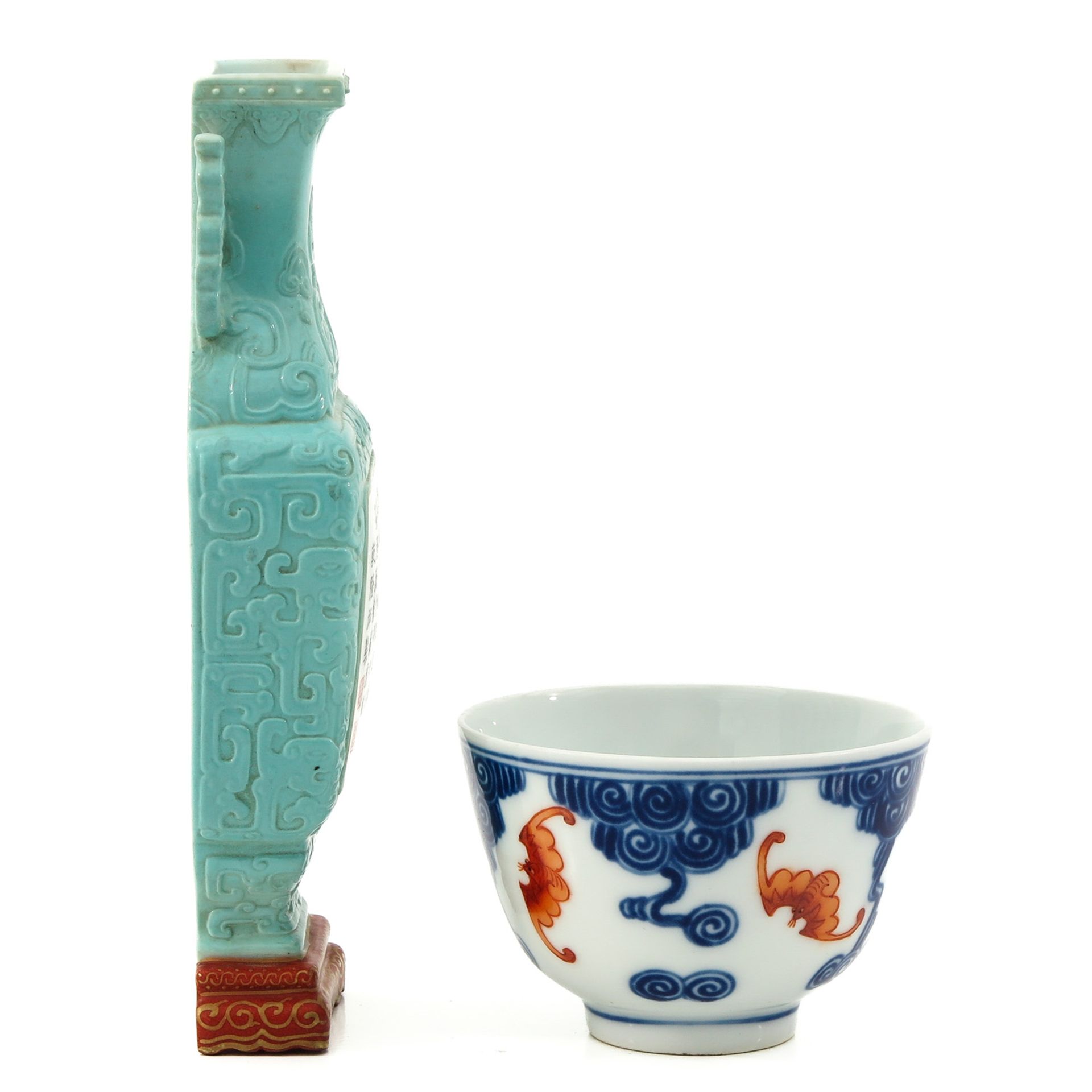 A Wall Vase and Cup - Image 4 of 10
