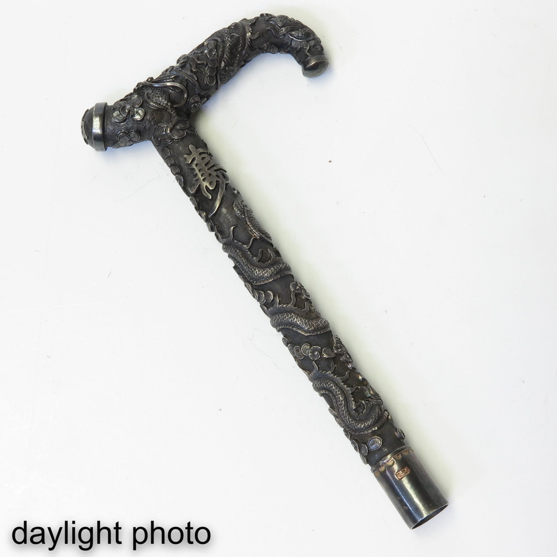 A Silver Walking Stick Handle - Image 4 of 5