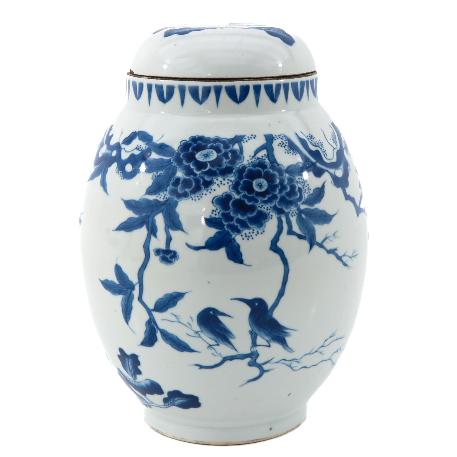 A Blue and White Jar with Cover