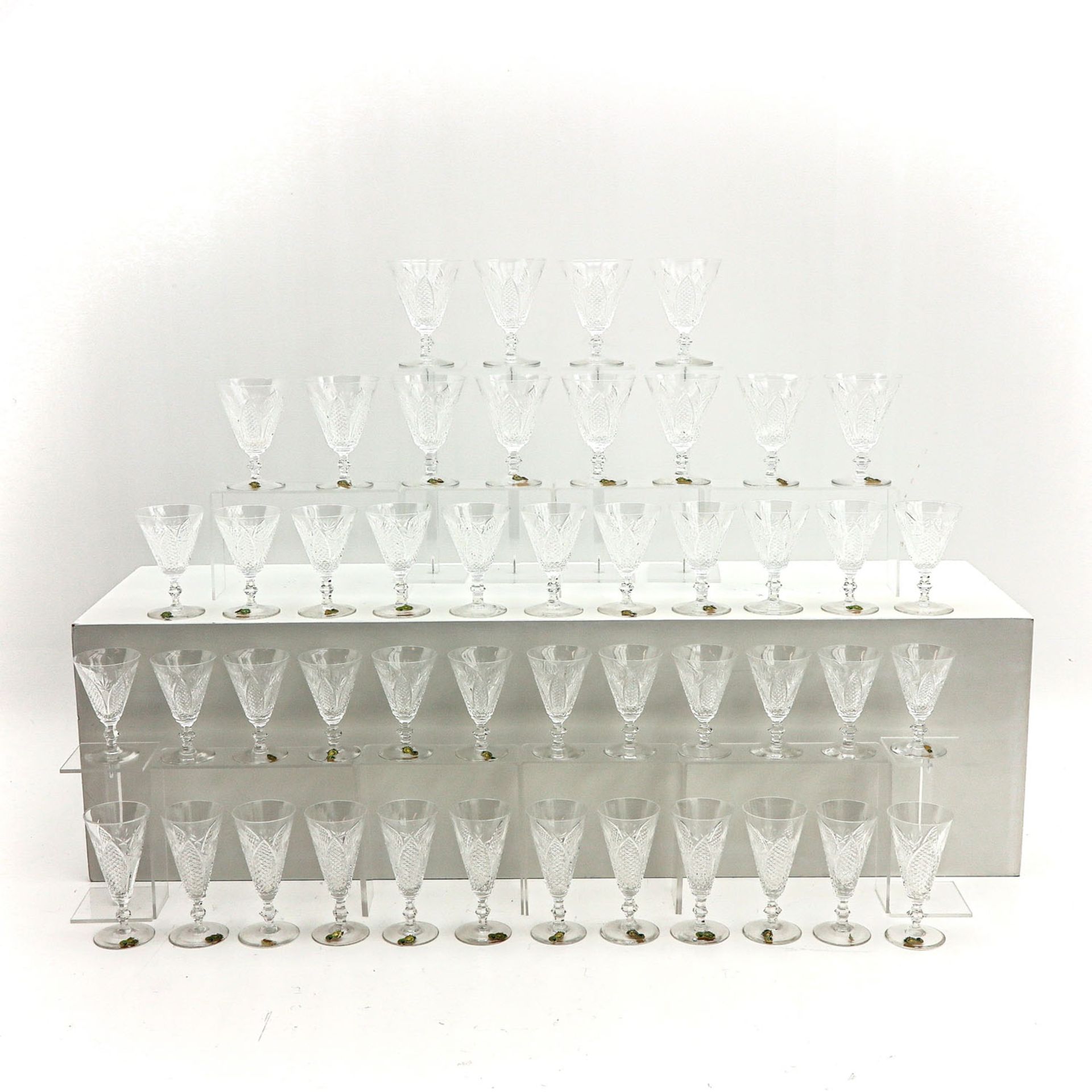 A Collection of 47 Waterford Crystal Glasses
