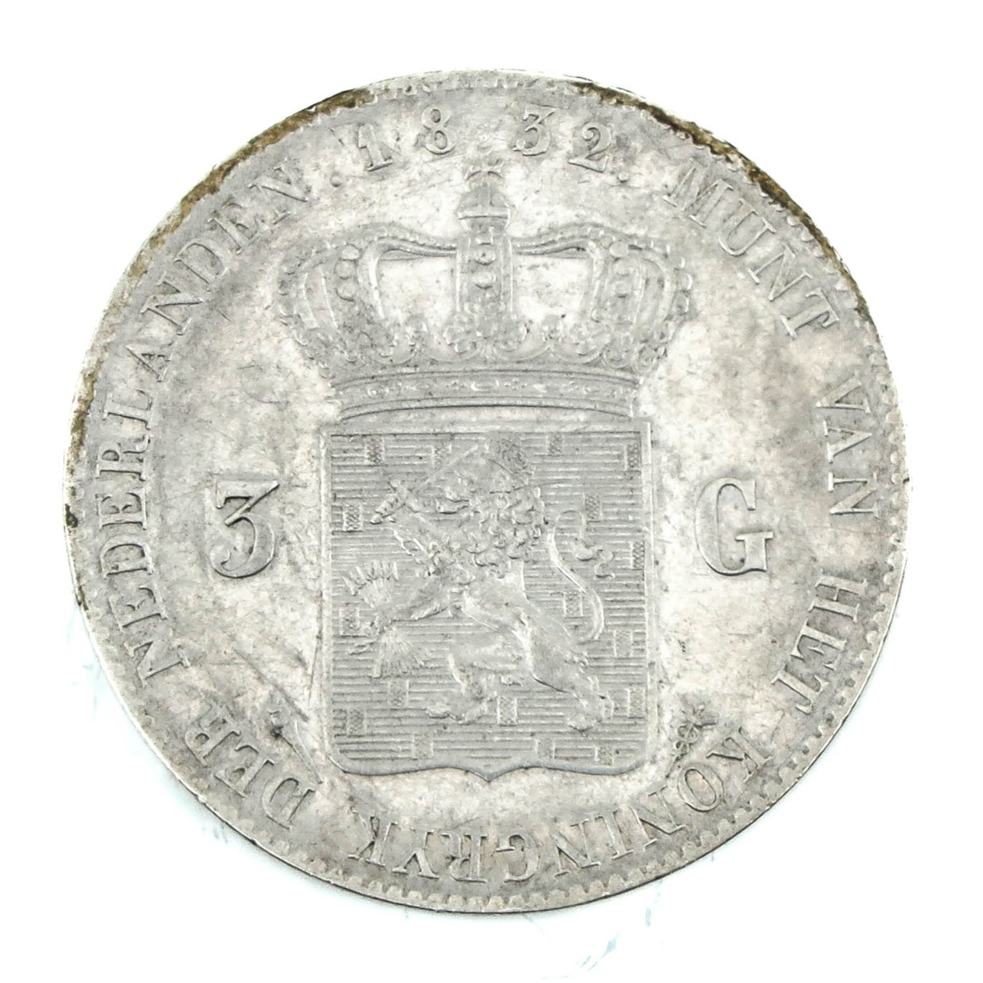 A Lot of 2 Silver 3 Guilder Coins - Bild 5 aus 6