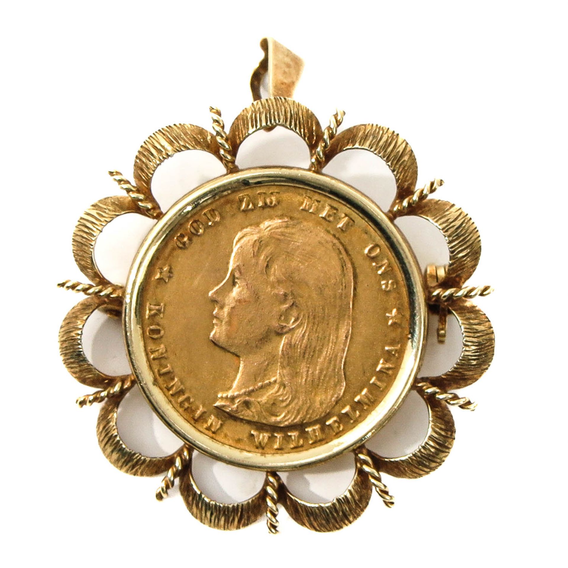 A 10 Guilder Gold Coin Brooch