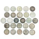 A Collection of 26 Silver 1/2 Guilders