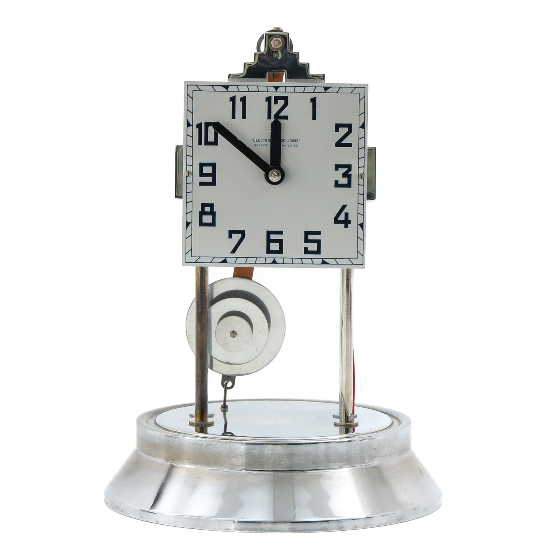 A Collection of 3 Electric Clocks Under Glass Domes - Bild 8 aus 8