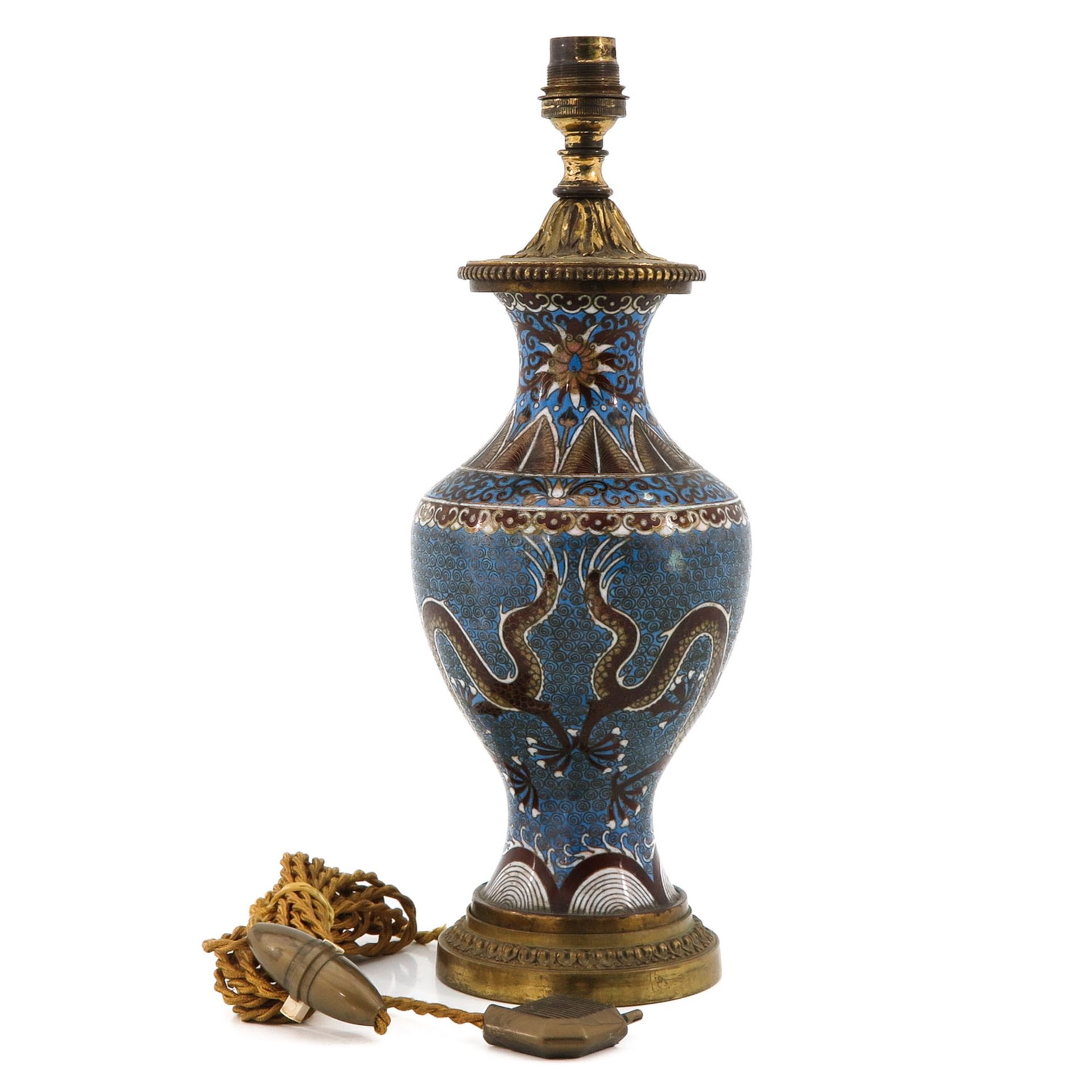 A Cloisonne Lamp - Image 3 of 9